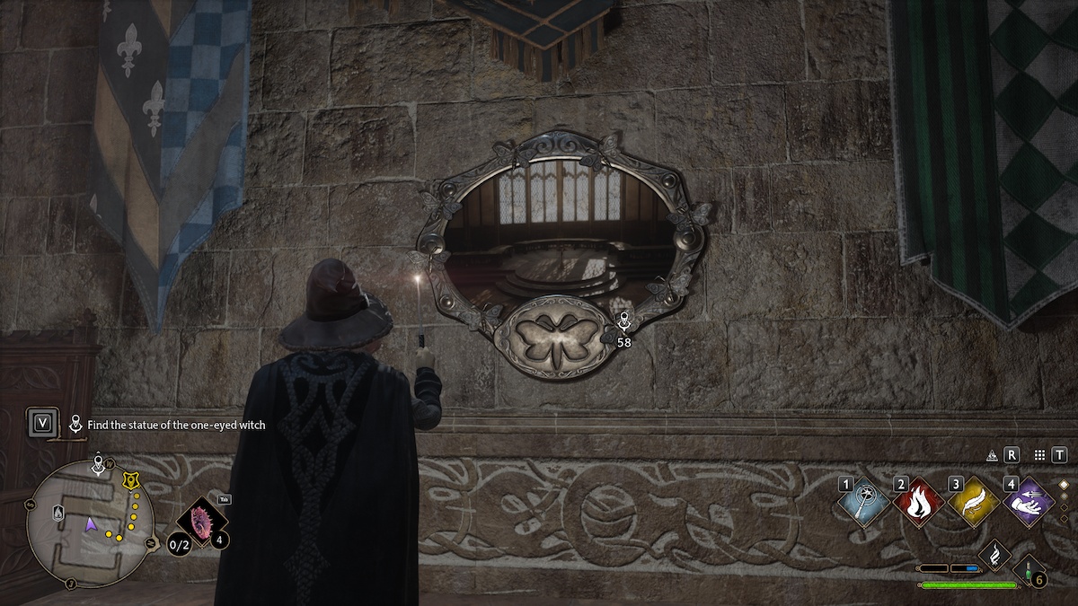All Moth Mirror Puzzle Locations Hogwarts Legacy Grea Hall Mirror
