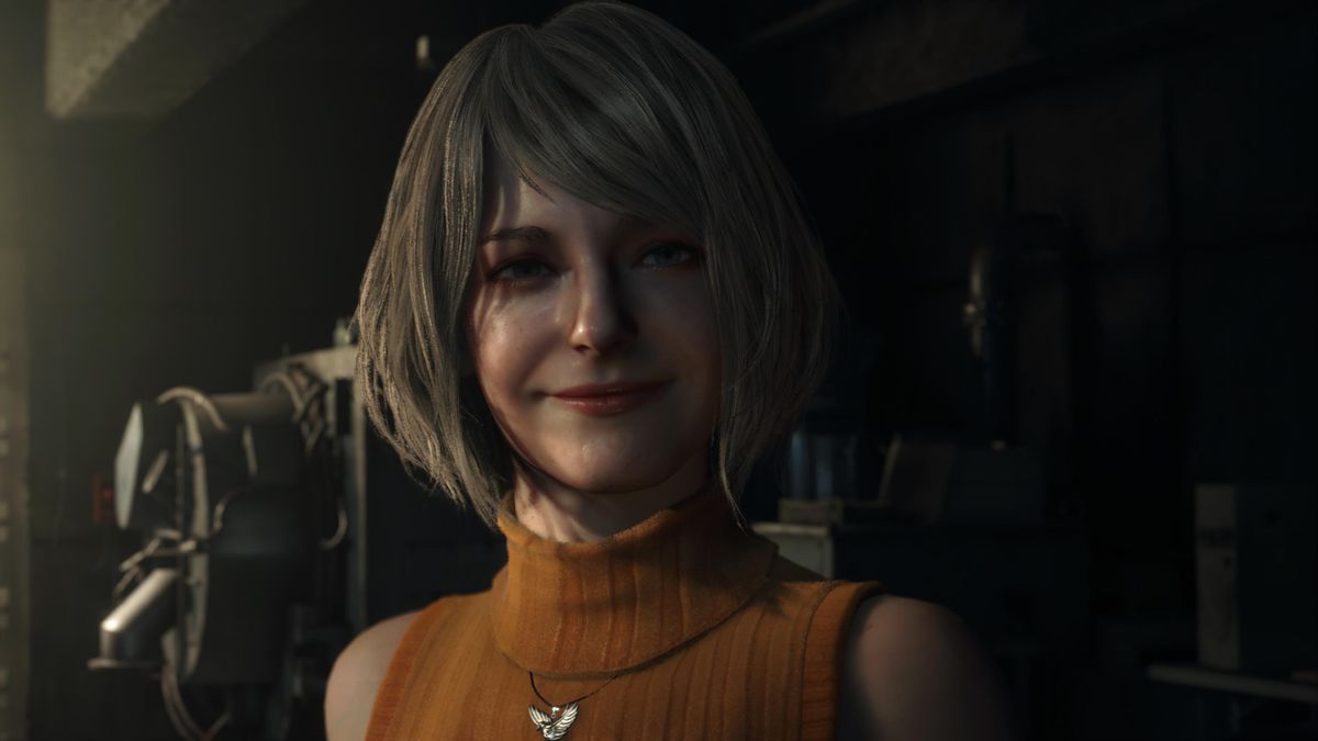 Ashley Graham smiles at the camera in Resident Evil 4 remake