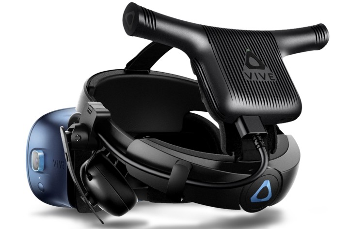 Close-up of Vive Pro headset.