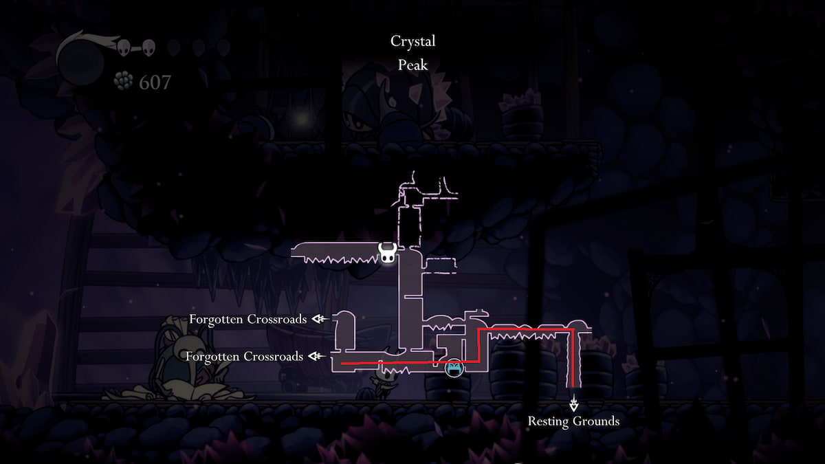 Hollow Knight Crystal Peak Shortcut To Resting Ground