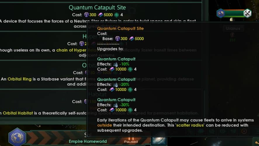 travel through quantum catapult