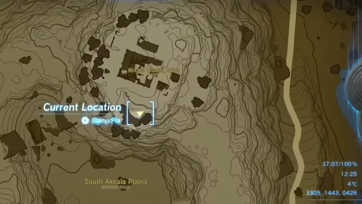 akkala citadel ruins shrine chest location guide