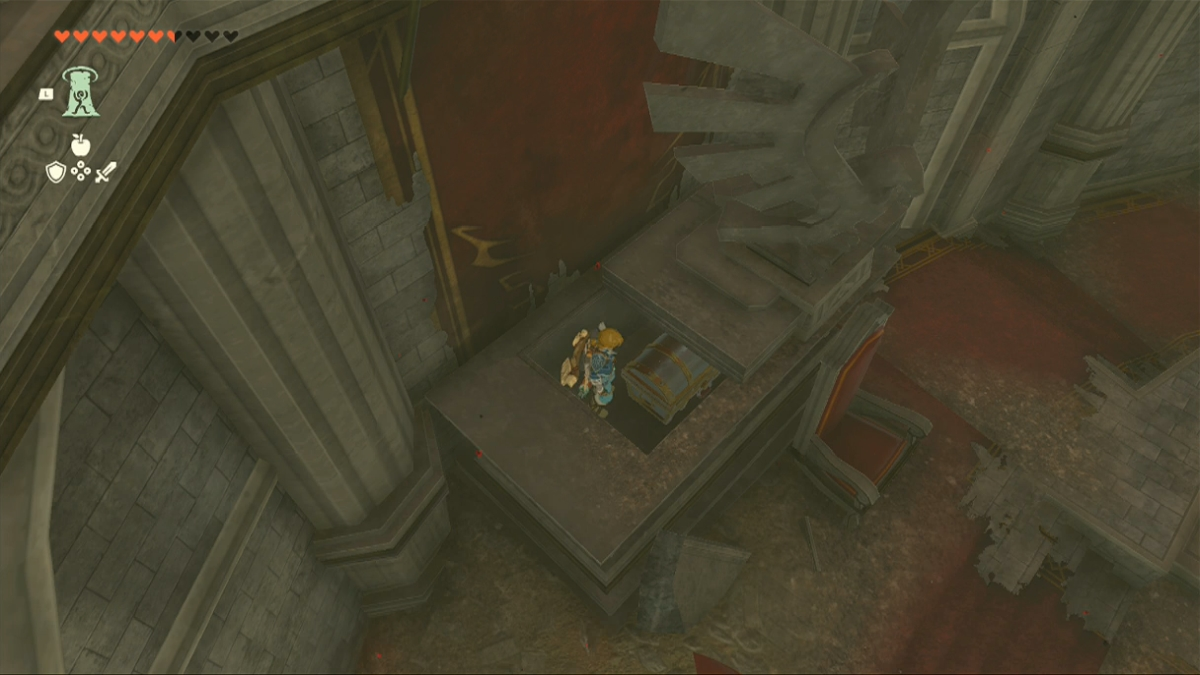 Totk Hyrule Castle Throne Room Compartment With Champions Leathers