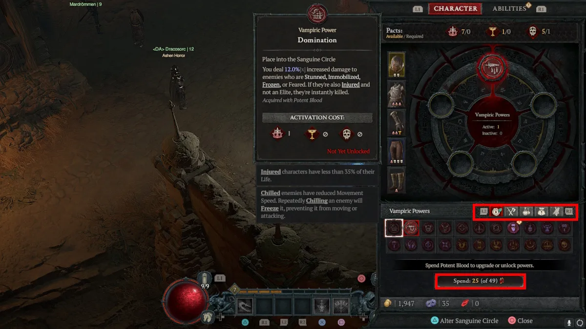 Diablo 4 Potent Blood: How to farm and upgrade Vampiric Powers