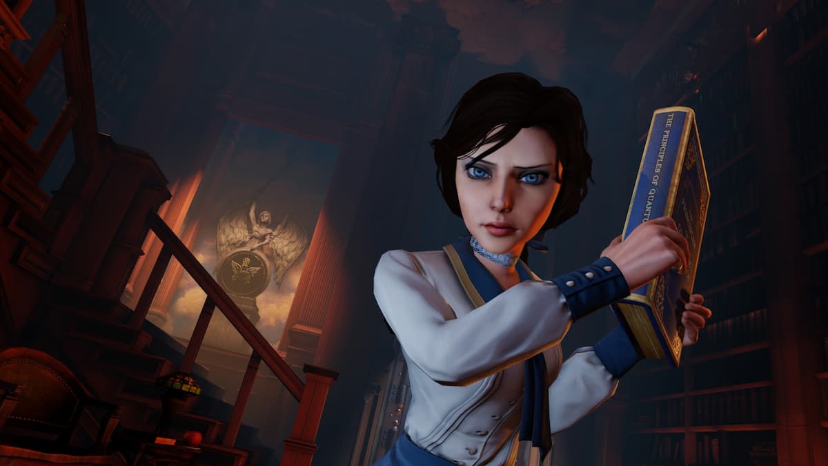 Bioshock Elizabeth About To Attack Main Character With A Book1