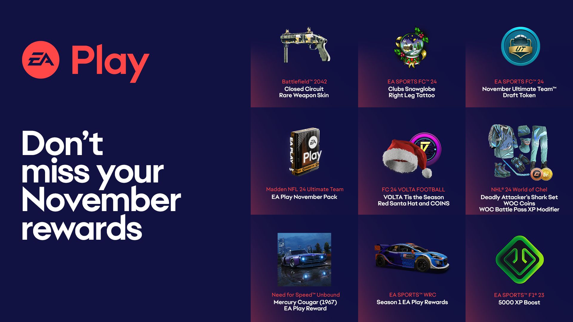 EA Play Member Rewards - November