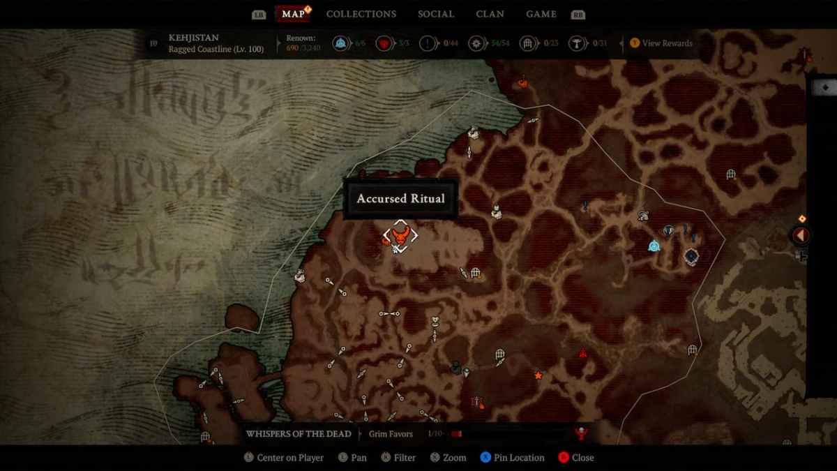 Diablo 4 Accursed Ritual Location