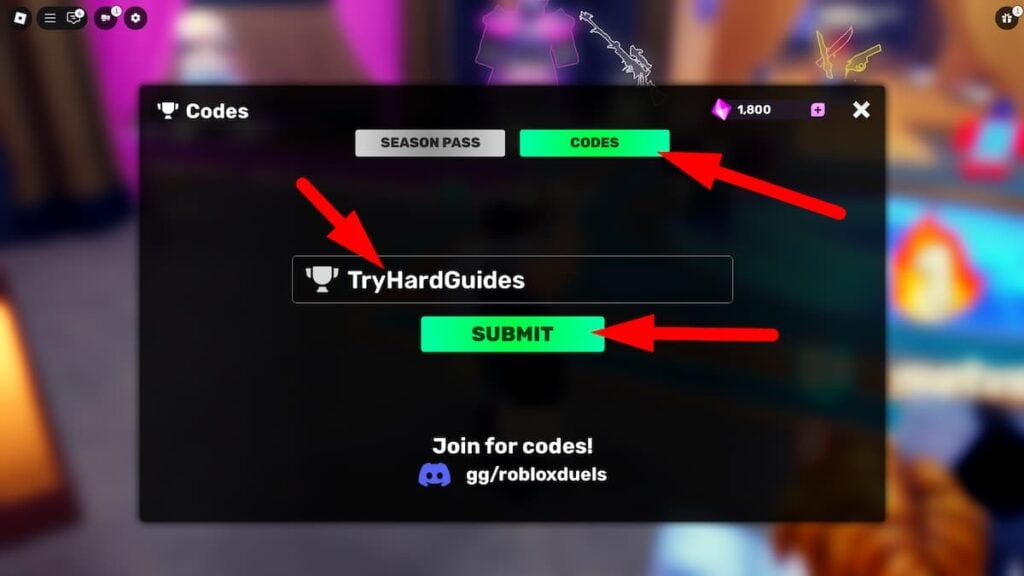 How To Redeem Codes In Duels Roblox