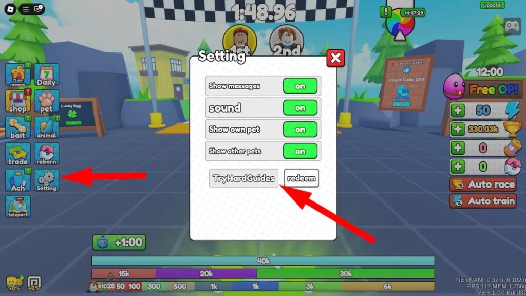 How To Redeem Codes In Pets League Race Roblox