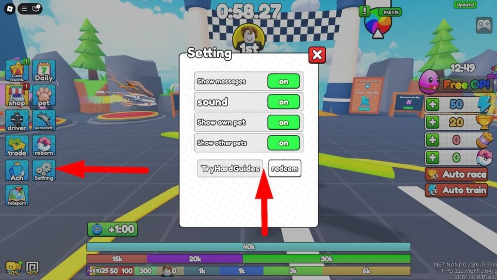 How To Redeem Codes In Plane League Race Roblox