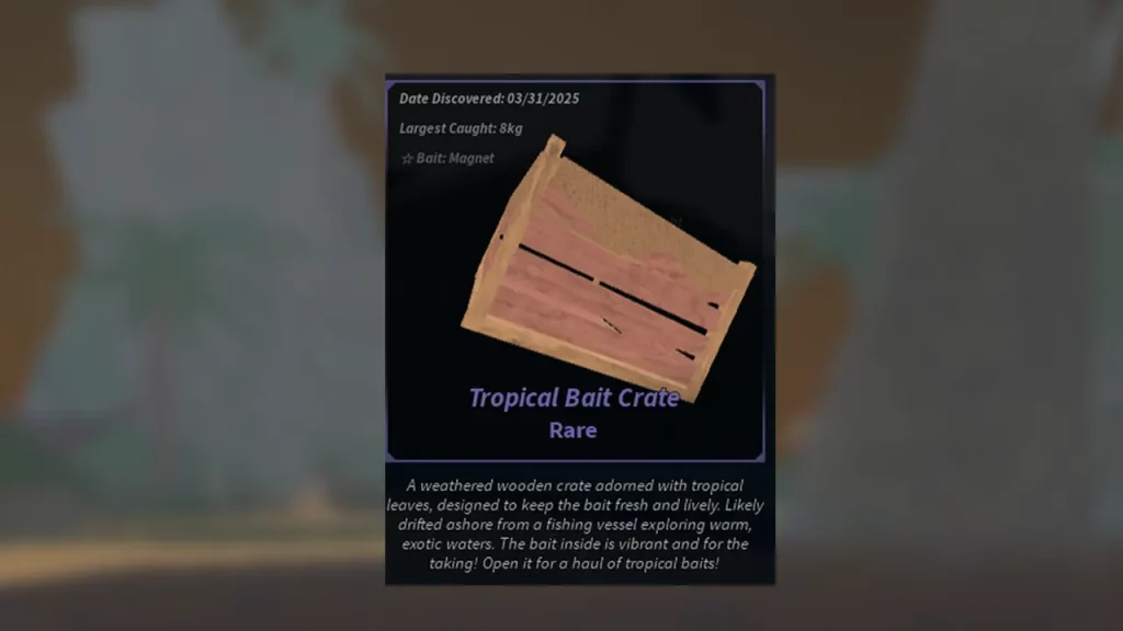 tropical bait crate second sea